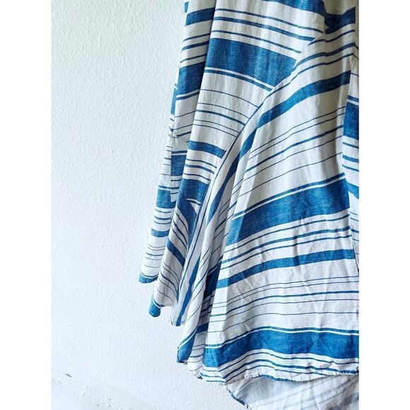 Francesca's Halter Midi Striped Blue Dress - Picture 5 of 6